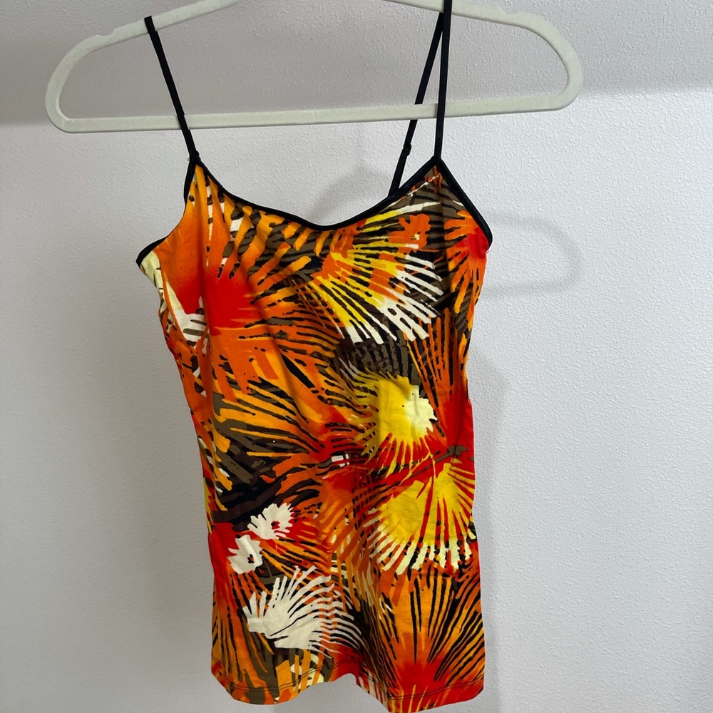 Orange/Red Print Cami